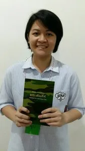 Thailand woman holding a book