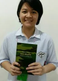 Thailand woman holding a book
