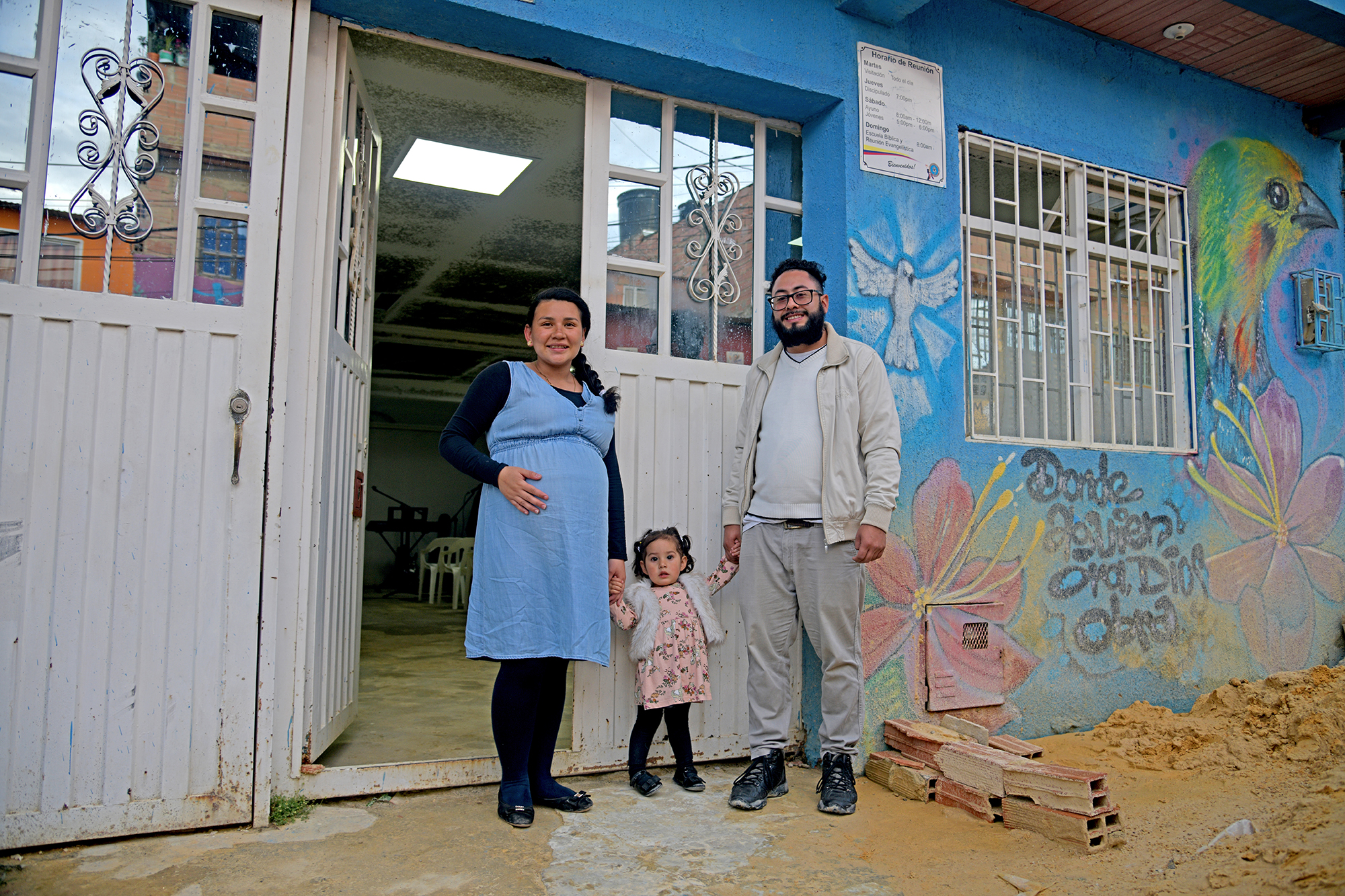Photos From Soacha Colombia: Samara, With Husband Miller And Their Daughter.