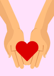 hands with a heart
