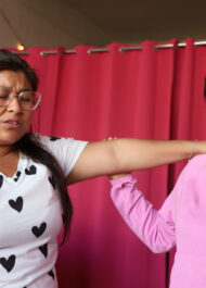 Tania and Jacqueline praying